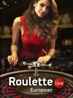 Tafel met Europese roulette en live dealer
