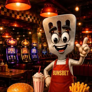 Spatou, de spatelmascotte van BunsBet Casino met een rood schort
